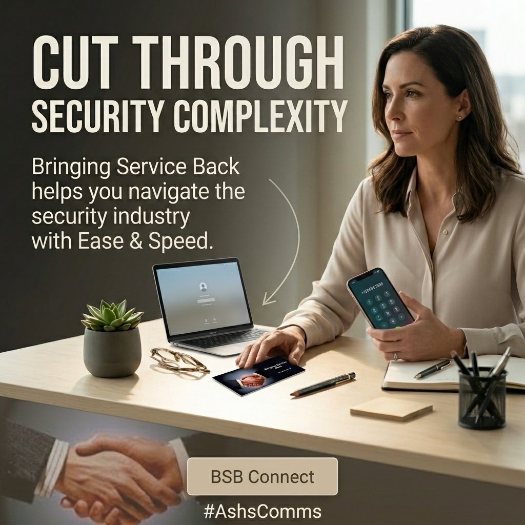 Cut through security complexity — Bringing Service Back helps you navigate the security industry with ease and speed
