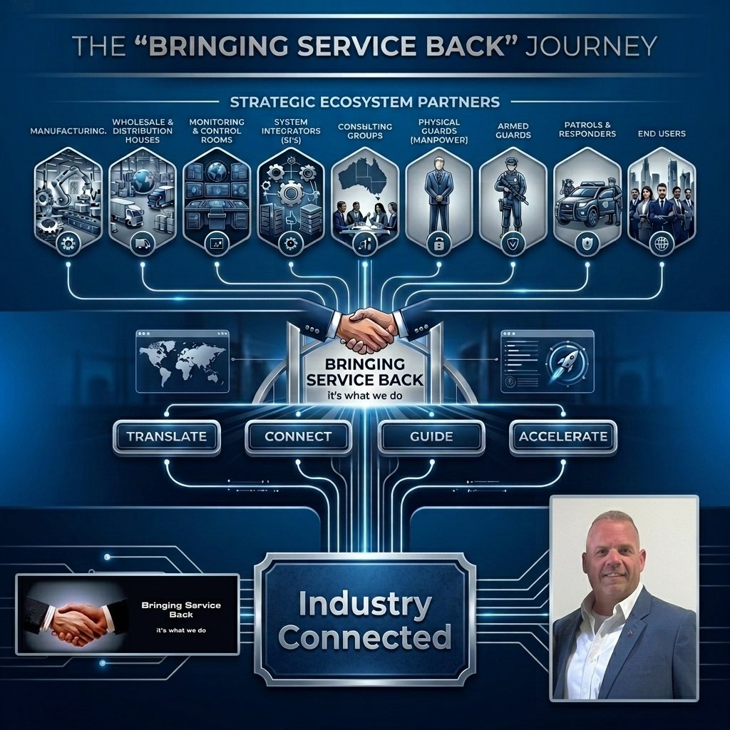 The Bringing Service Back journey across the security industry ecosystem
